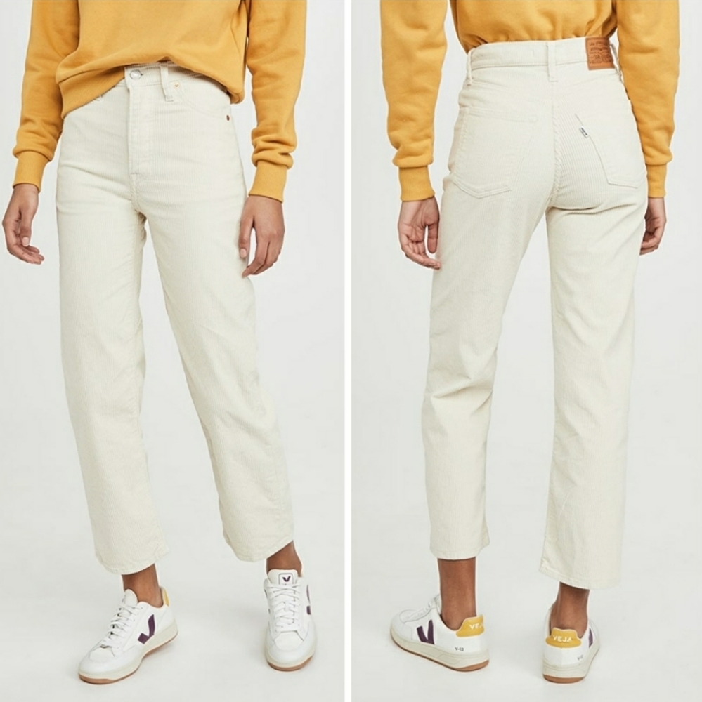 NWT Levi’s Ribcage Straight Ankle Corduroy Pants - Picture 2 of 8